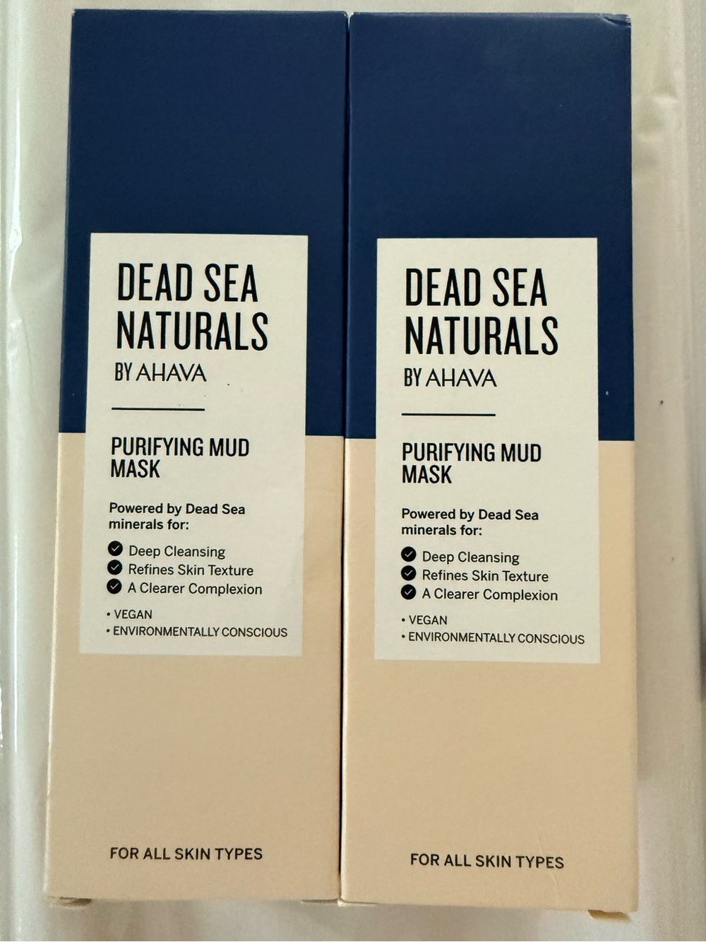 Bundle of 2 AHAVA Dead Sea Naturals Purifying Mud Masks 3.4 oz NIB